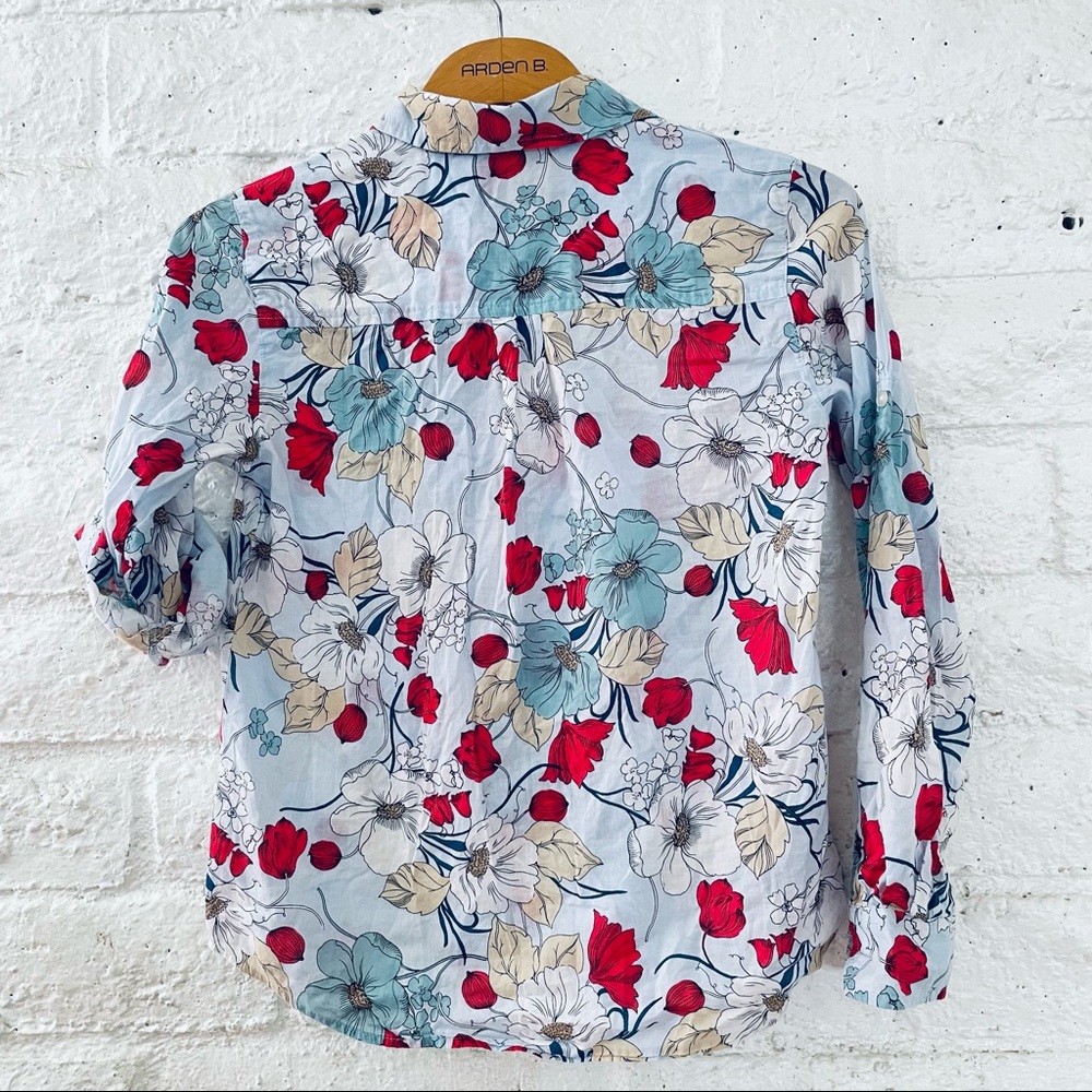 Ann Taylor blouse floral size xxs petite - Picture 4 of 8